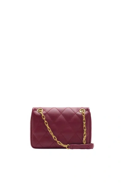 Burberry Small Calfskin Strand Shoulder Bag In Red
