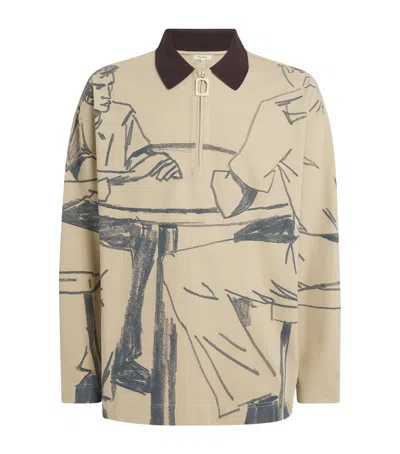Jw Anderson Rugby Polo Shirt With Print In Neutral