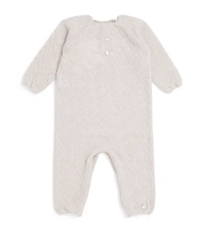 Paz Rodriguez Wool-cashmere Knit All-in-one In Brown