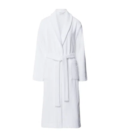 Hanro Shawl-collar Cotton Robe In White