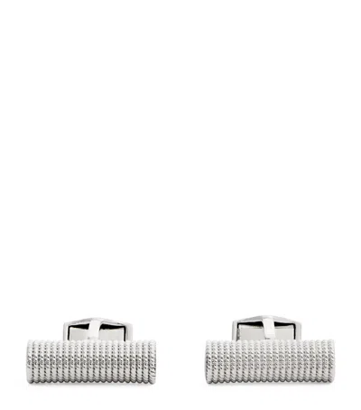 Tateossian Polished Cable Rope Cufflinks In Metallic