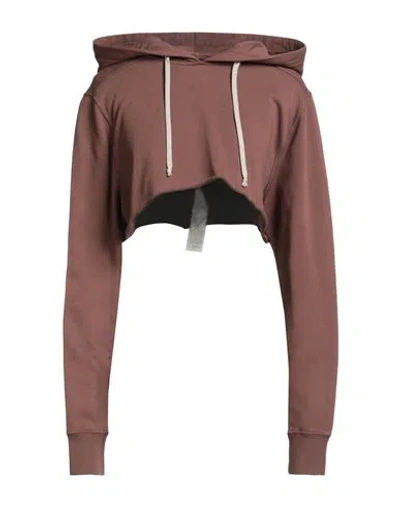 Rick Owens Drkshdw Drkshdw By Rick Owens Woman Sweatshirt Brown Size L Cotton In Purple