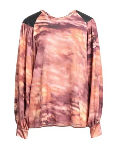 Rinascimento Woman Top Rust Size 14 Polyester, Elastane In Red