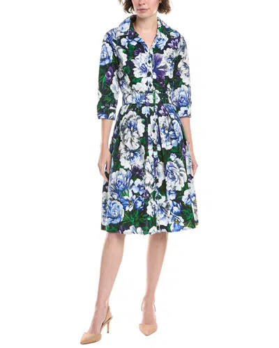Samantha Sung Audrey #1 Shirtdress In Blue