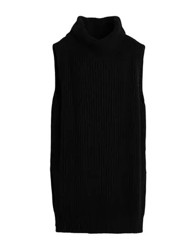 Liviana Conti Woman Turtleneck Black Size S Cashmere, Polyamide In Black