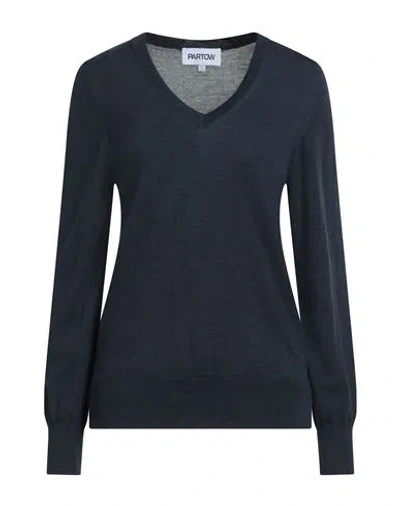 Partow Woman Sweater Midnight Blue Size L Virgin Wool In Gray