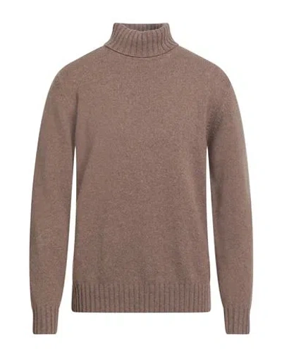 Filippo De Laurentiis Man Turtleneck Light Brown Size 44 Cashmere In Brown