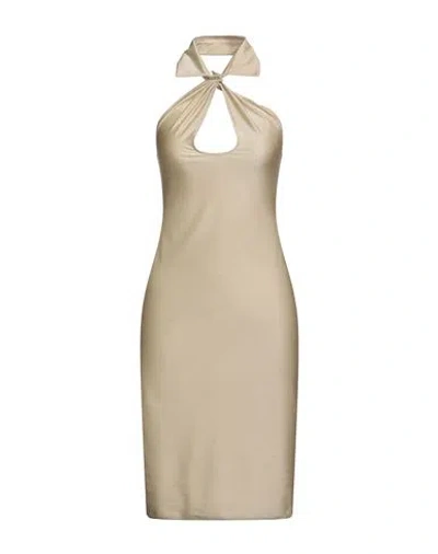 Coperni Open Chest Stretch Jersey Midi Dress In Beige