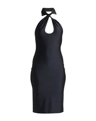 Coperni Open Chest Stretch Jersey Midi Dress In Black