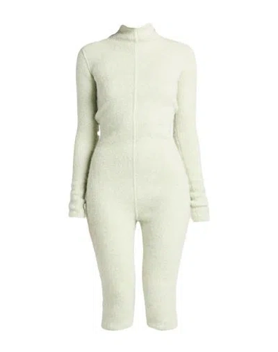 Rick Owens Woman Jumpsuit Light Green Size S Alpaca Wool, Polyamide, Wool, Elastane In Gray