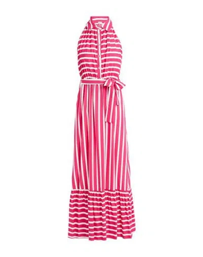 Rebel Queen By Liu •jo Woman Maxi Dress Fuchsia Size M Viscose, Polyamide In Pink