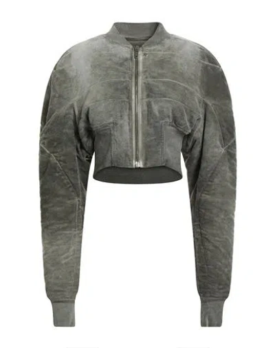 Rick Owens Drkshdw Drkshdw By Rick Owens Woman Jacket Sage Green Size M Cotton