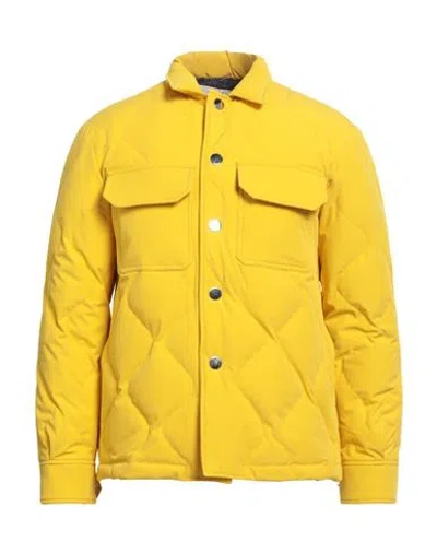 Arpège Heritage Man Puffer Yellow Size 38 Polyamide, Polyester, Elastane In Yellow