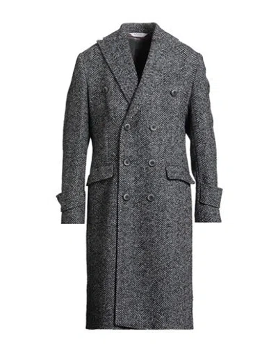 Bottega Martinese Man Coat Midnight Blue Size 44 Wool, Polyamide, Acrylic, Polyester In Blue