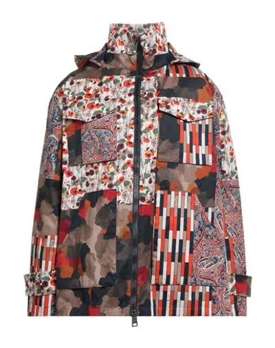 Herno Man Jacket Navy Size 40 Cotton In Animal Print