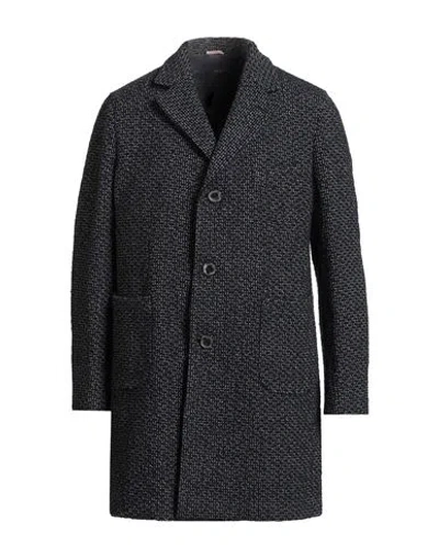 Santaniello Man Coat Midnight Blue Size 40 Wool, Acrylic, Polyester, Polyamide In Blue