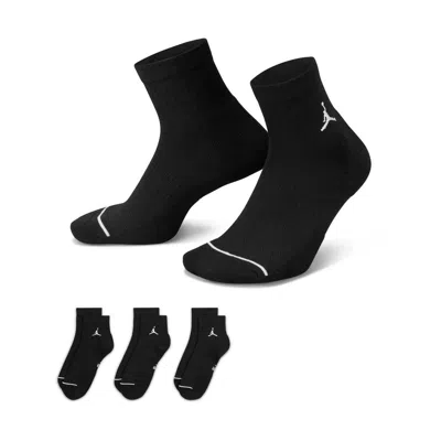 Jordan Mens  Every Day Cushioned Ankle 3 Pack In Black