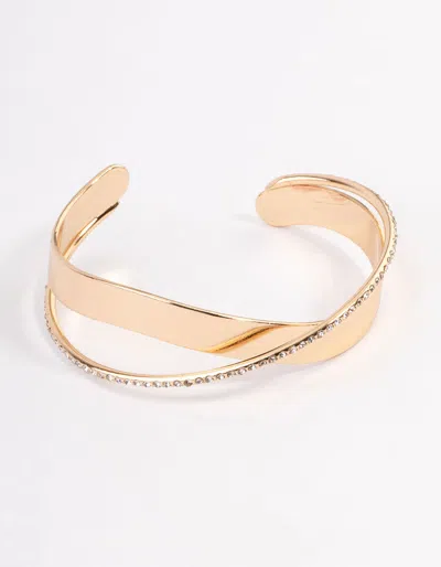 Lovisa Gold Bling X Cuff Bangle In Gold