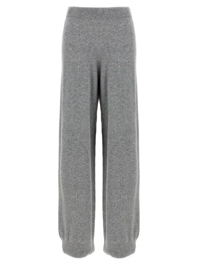 Fabiana Filippi Trousers Featuring Jewel Detail And Elastic Waistband In Gray