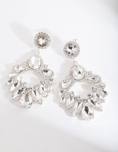 Lovisa Silver Statement Gem Drop Earrings In Silver