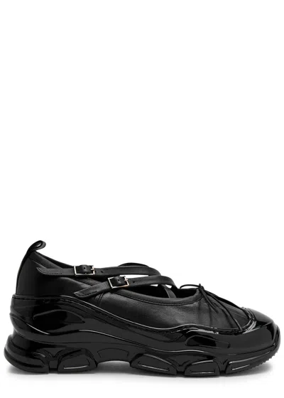 Simone Rocha Leather Sneakers In Black