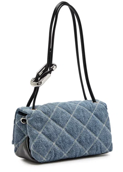 Marc Jacobs Quilted Chain Strap Top Handle Shoulder Bag In Blue