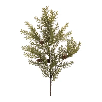 Melrose International Cedar And Pincone Spray (set Of 6) - Green, Brown