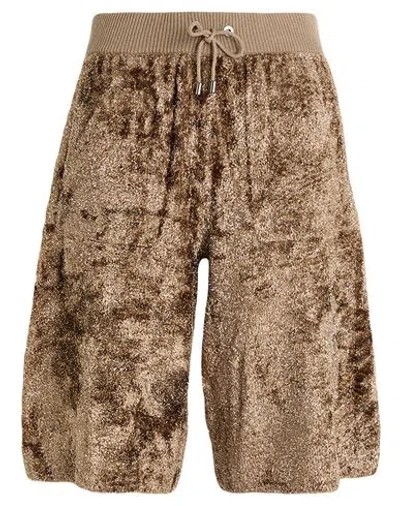 Brunello Cucinelli Woman Shorts & Bermuda Shorts Khaki Size M Viscose, Polyamide, Polyester In Gold
