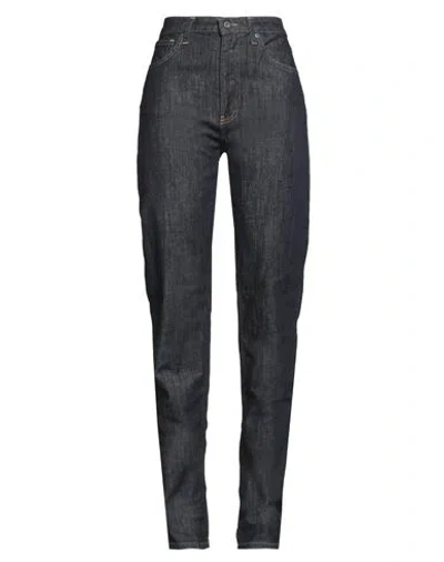 Solotre Woman Jeans Blue Size 2 Cotton, Elastane