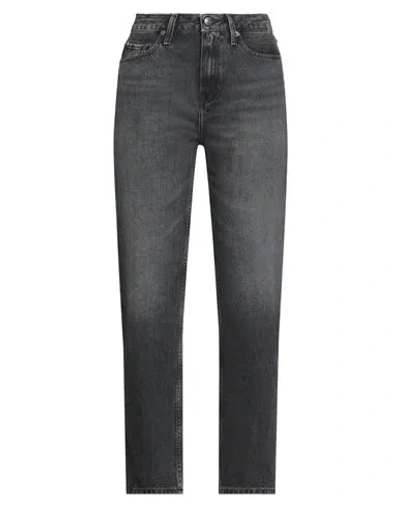 Tommy Hilfiger Woman Jeans Black Size 32w-32l Cotton, Recycled Cotton In Black