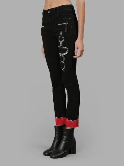 Shop Marcelo Burlon County Of Milan Black Alyssa Cropped Jeans