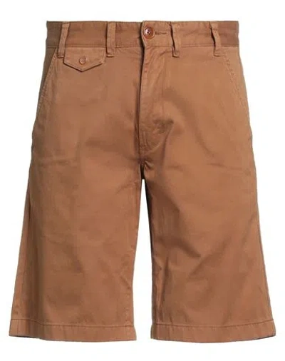 Barbour Man Shorts & Bermuda Shorts Camel Size 34 Cotton, Elastane In Brown