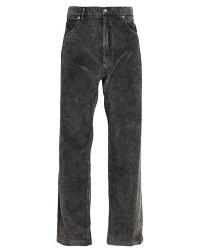 Dolce & Gabbana Charcoal Stretch Corduroy Pant In Black