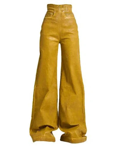 Rick Owens Drkshdw Drkshdw By Rick Owens Woman Jeans Marigold Size S Cotton, Polyester, Elastane In Yellow