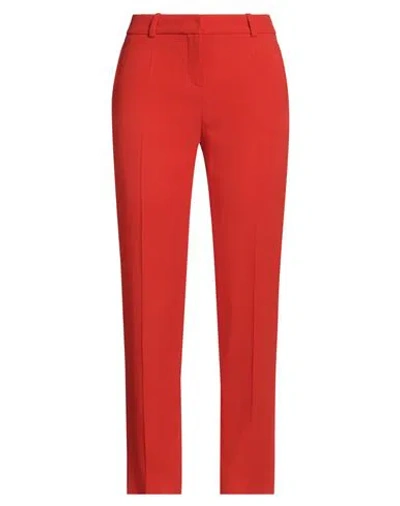 Paule Ka Woman Pants Red Size 6 Acetate, Viscose In Red