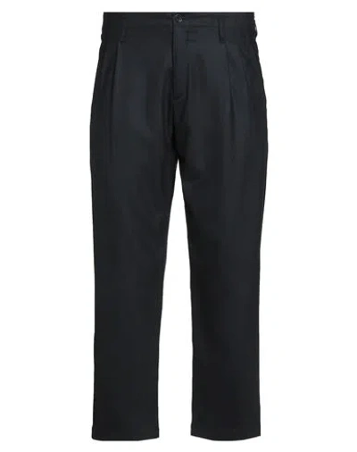 Ymc You Must Create Man Pants Midnight Blue Size 34 Wool, Polyester, Elastane In Blue