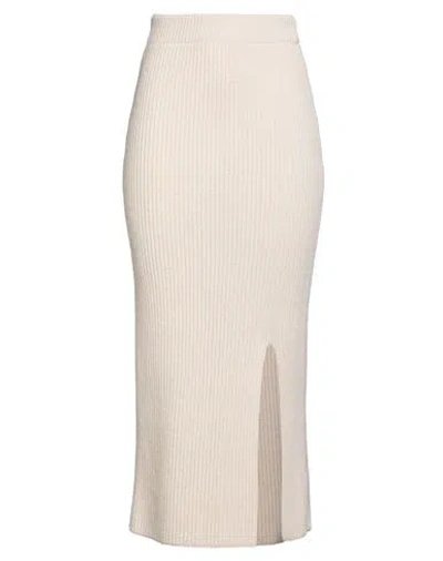 Vicolo Woman Midi Skirt Cream Size Onesize Acrylic, Wool, Viscose, Alpaca Wool In Neutral