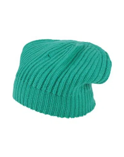 Aragona Woman Hat Emerald Green Size Onesize Cashmere In Green