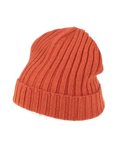 Aragona Man Hat Rust Size Onesize Merino Wool, Viscose, Polyamide, Cashmere In Red