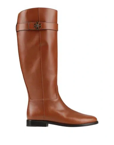 Tory Burch Woman Boot Tan Size 8 Leather In Brown