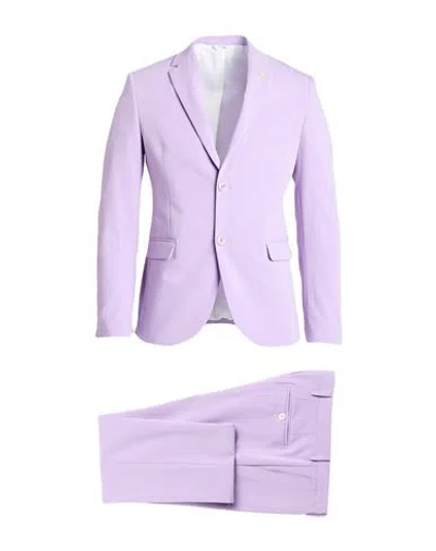 Alessandro Gilles Man Suit Lilac Size 44 Wool, Viscose, Elastane In Purple