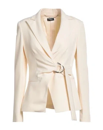 Liu •jo Woman Blazer Cream Size 10 Polyester, Elastane In Neutral