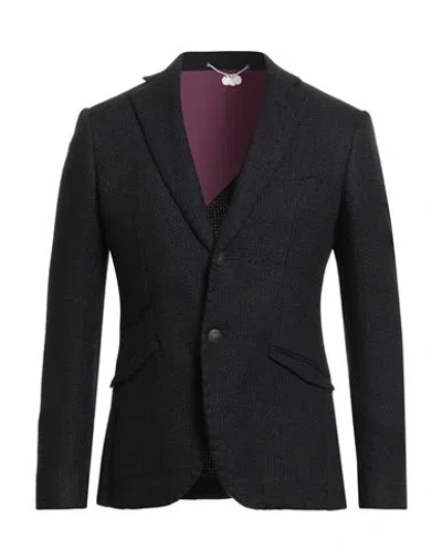 Maurizio Miri Man Blazer Black Size 40 Alpaca Wool, Wool, Polyamide, Elastane In Black