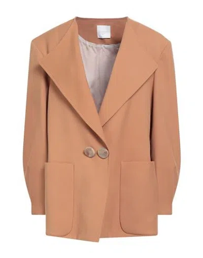 Silence Limited Woman Blazer Camel Size S Pes, Rayon, Elastane In Sand