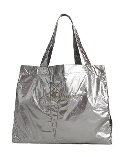 Rick Owens X Champion Man Handbag Silver Size - Polyamide In Silver