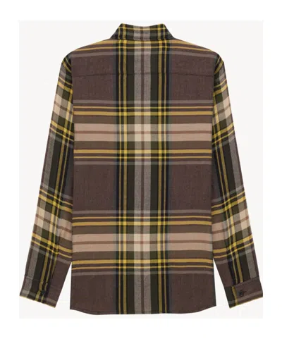 Saint Laurent Checkered Button-down Shirt In Multi