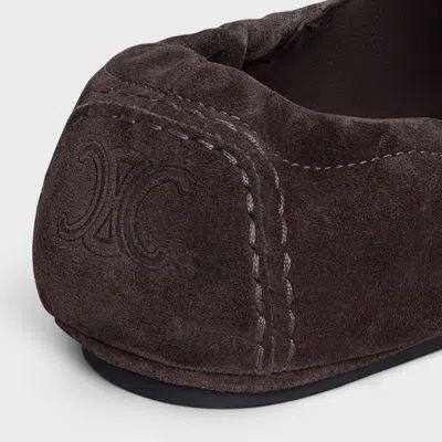 Celine Triomphe Loafer With Elastic Insert In Brown