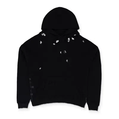 Ben Taverniti Unravel Project Black Waffle Pullover Hoodie In Black