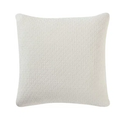 Nautica Wave Texture White Decorative Pillow In White