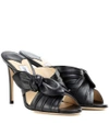 JIMMY CHOO KEELY 100 LEATHER SANDALS,P00241547-2